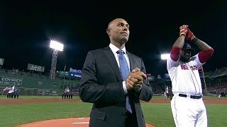 Red Sox welcome Mariano Rivera to Fenway Park [upl. by Granville]