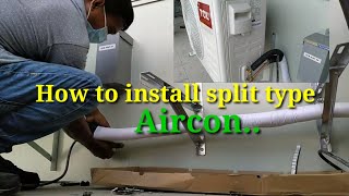 How to install Aircon  installation split type [upl. by Ttcos]