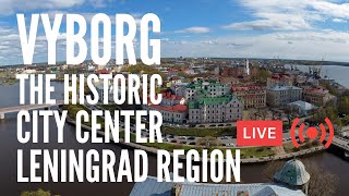 Exploring VYBORG Leningrad Region The Historic City Center FULL Walking Tour LIVE [upl. by Ayotna505]