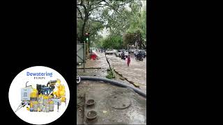 Autoprime Dewatering Pump being installed in Flooded Area [upl. by Yztim]