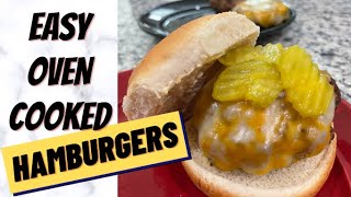 How to Cook Hamburgers in the Oven  Easy and Perfect Results Every Time RECIPE of the WEEK [upl. by Trace]