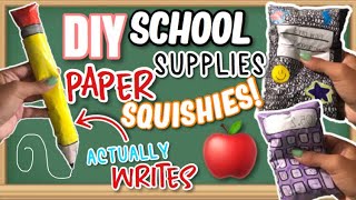 DIY BACK TO SCHOOL PAPER SQUISHIES [upl. by Janenna]