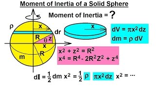 Physics 12 Moment of Inertia 2 of 7 Moment of Inertia of a Solid Sphere [upl. by Akessej440]