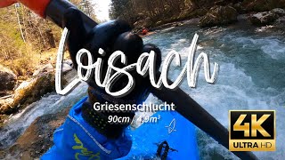 Griesenschlucht im Kajak  Loisach  Whitewater Kayaking Germany 4K Ultra HD [upl. by Ger]