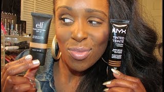 NEW NYX TINTED MOISTURIZER VS ELF TINTED MOISTURZER  BATTLE OF THE BRANDS  FULL DEMO [upl. by Enelak]