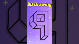 3D Drawing 🎨 drawing shorts youtubeshorts [upl. by Rossy556]