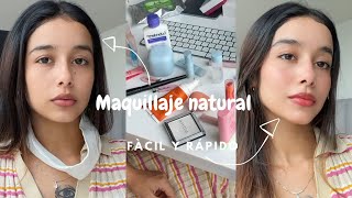 maquillaje natural✨ maquillaje para principiantes sin base ni corrector  fácil y rápido [upl. by Jenne730]