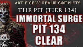 IMMORTAL SURGE PIT 134 Clear  Diablo 4 Necromancer Season 5 Build skulm diablo4 necromancer [upl. by Narhem357]