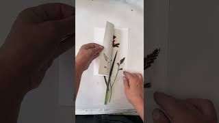 How to print from an invasive plant Crocosmia Monoprint… botanicalprint art artandcraft [upl. by Aiahc]