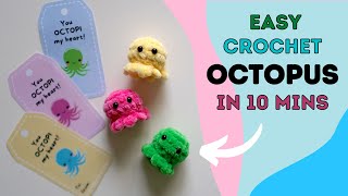 Crochet an Octopus in 10 minutes NO SEWING [upl. by Brott251]