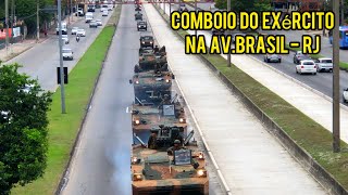 Comboio de Viaturas e Blindados do Exército Brasileiro na AvBrasil do Rio de Janeiro 🇧🇷 [upl. by Rebme]