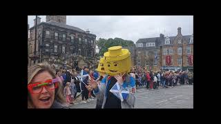 Linlithgow Marches 2022 1100am Procession from Cross [upl. by Adnim]