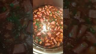 Garlic Sausage amp Black Eyed Peace Soup food [upl. by Rovelli]