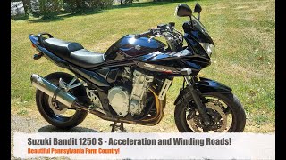 Suzuki Bandit 1250 S Acceleration  Awesome Exhaust Sound [upl. by Jordans]