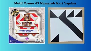 Motif Oyunu 45 Kart Nasıl Yapılır [upl. by Jelle]