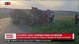 ACCIDENT GRAV POMPIERI RĂNIȚI ÎN MISIUNEȘtiri B1TV2 iulie 2024 [upl. by Leirad]