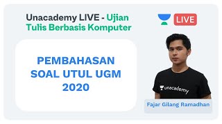 PEMBAHASAN SOAL UTUL UGM 2020  Oleh Fajar  Unacademy Live  UTBK [upl. by Euqinomahs]