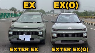 Hyundai Exter EX vs EX Optional  Most Detailed Comparison [upl. by Leanor]