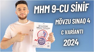 ✅ MHM  2024 Buraxılış İmtahanına Hazırlıq  9cu sinif  Mövzu sınaq 4 C [upl. by Agrippina255]