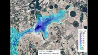 Dam break analysis of the San Salvador reservoir Iber model [upl. by Nieberg]