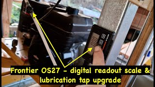 Frontier OS27 Sawmill  Digital Readout Scale and Water Lube Tap [upl. by Mcleroy]