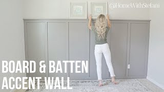 Board and Batten With Textured Walls  HomeWithStefani [upl. by Cloutman]