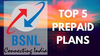 Top 5 cheapest prepaid plans of BSNL [upl. by Niehaus339]