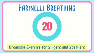 Farinelli Breathing Exercise for Singers  20 Second  Breath Management [upl. by Jaquenette628]