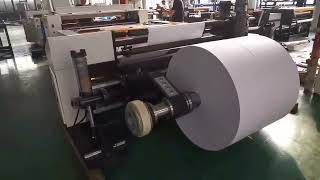 Cost Effective SCN Shaftless A5 A4 A3 Size Paper Sheeting Machine With Japanese PLC Control Systerm [upl. by Torres803]