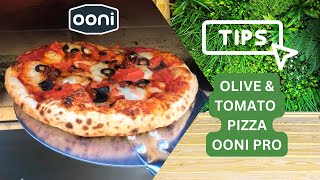 Olive and Tomato Pizza Cooked in Ooni Pro Woodfired Pizza Oven Uuni Pro [upl. by Marion475]