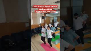 Exercise for leg  Backward Jogging Exercise shortvideo gurujiyoga legexercise [upl. by Yarazed]