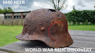 M40 German helmet preservation HEER [upl. by Eitten]