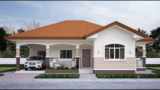 BUNGALOW HOUSE DESIGN  3 BEDROOM  150 SQM [upl. by Ulu421]