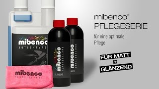 mibenco Pflegeserie  Flüssiggummi reinigen  Sprühfolie [upl. by Bogoch]