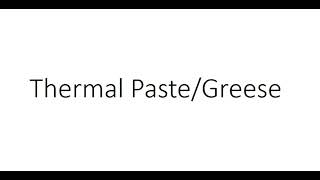 Thermal Paste Thermal Greese [upl. by Portwin722]