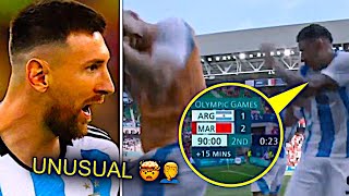 Messi CRAZY Reaction after Argentina vs Morocco Olympics Match 😳 [upl. by Angle320]