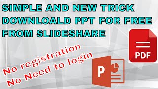 How to download pptpdf from SlideShare  SlideShare  How to download ppt [upl. by Genisia]