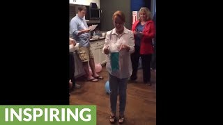 Soontobe grandma freaks out over baby gender reveal [upl. by Menard97]