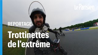 130kmh sur une trottinette électrique  bienvenue au trottinodrome [upl. by Rengaw]