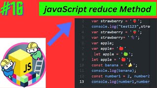 Reduce Method Using javaScript 16 [upl. by Auqinal]