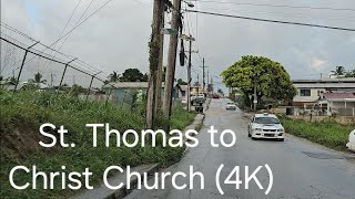 Driving in Barbados  Welches St Thomas to St Davids Christ Church 4K [upl. by Lleynad41]