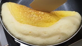 Soft and fluffy souffle omelette made with two eggs [upl. by Meid]