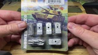 GHQ micro armour modern T90 and M1A2 Abrams tanks opening and prep for painting 1285 or 6mm [upl. by Bank]