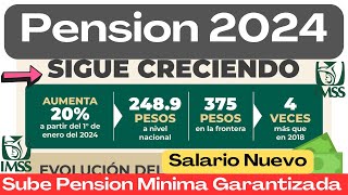 💯 ¡AUMENTA la PENSIÓN MÍNIMA GARANTIZADA 💰 y SUBE el SALARIO MINIMO PARA 2024 ❤️ CHECA CUANTO 👴 [upl. by Zebadiah]