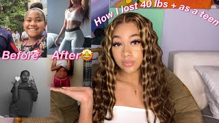 How I Lost 40 lbs In 3 months  Teen weight loss  TIPS ♡ [upl. by Zeus]