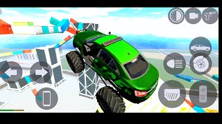 Franklin Found Giants Police Monster Truck Mega Ramp challenge In INDIAN BIKE DRIVING 3D [upl. by Nivat348]