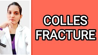 COLLES FRACTUREORTHO LECTUREEXPLAINED WITH NOTES Dr Deeksha [upl. by Coshow]