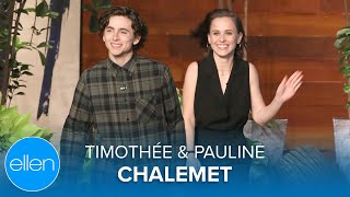 Sibling Duo Timothée amp Pauline Chalamet [upl. by Osber]