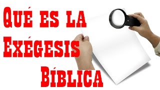 Exégesis Bíblica correcta interpretación de la escritura [upl. by Anirdna]