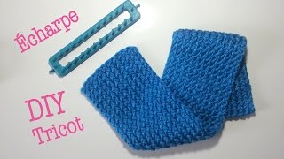 DIY Tricot Écharpe avec métier à tisser [upl. by Ettesyl]